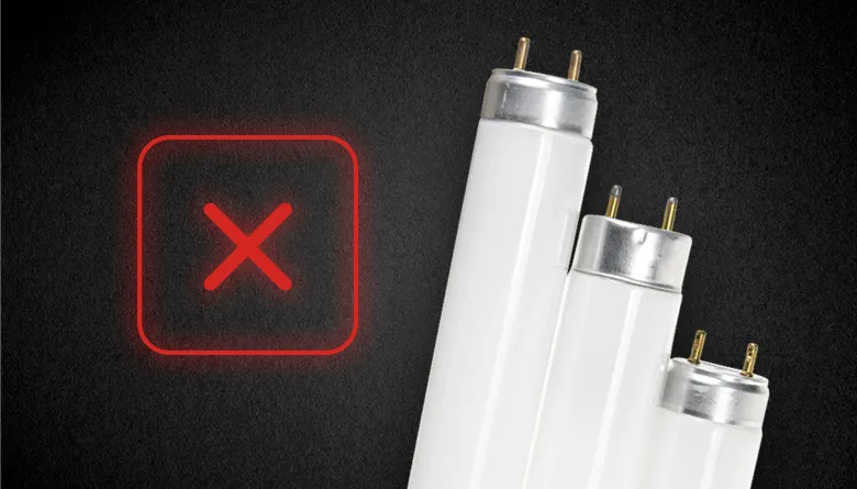 Fluorescent tube light fittings will be discontinued