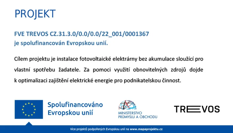 Projekt: Fotovoltaická elektrárna TREVOS