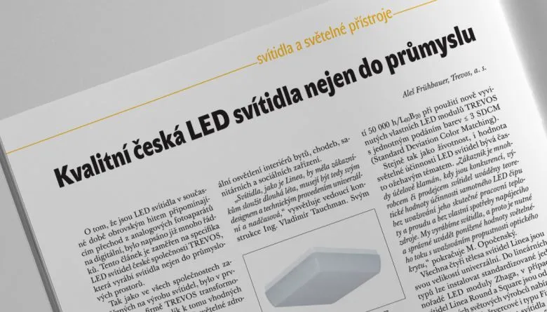 Nová produktová řada svítidel LINEA