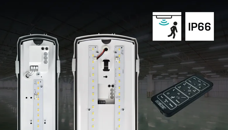 New microwave motion sensor inside the light fittings